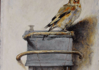 The Goldfinch after Carol Fabritius oil reproduction on canvas